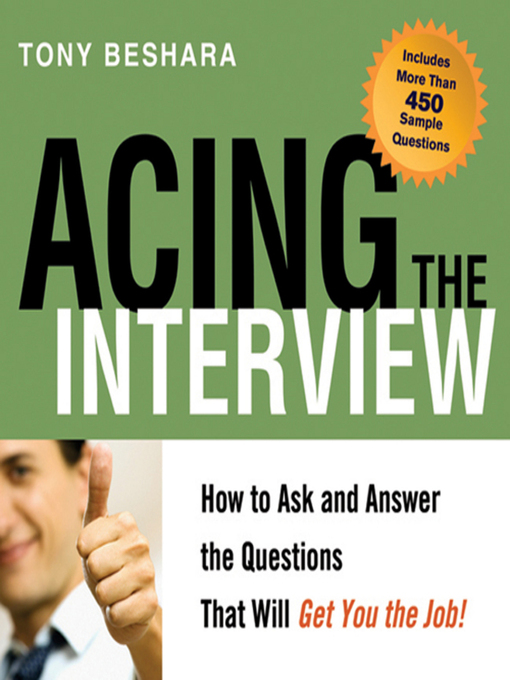 Title details for Acing the Interview by Tony Beshara - Available